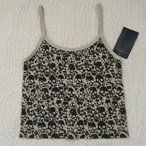Rare Brandy Melville Skylar Skulls Tank